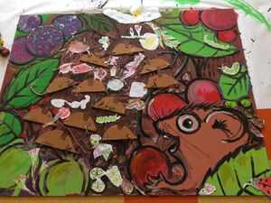 Exponat des Projektes Haselmaus in der Kita-Regenbogen