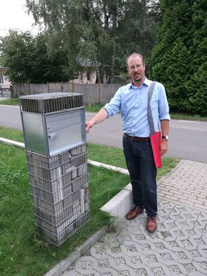 Stephen Ruebsam bei der Tür zu Tür Aktion