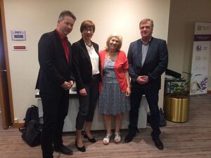 v.l. Ralf Steibrück, Kathrin Schneider, Marianne Hitzges, Ralf Christoffers