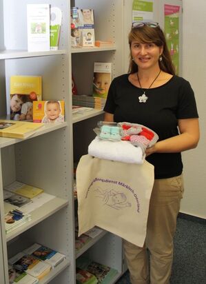 Claudia Riffer vom Babybegrüßungsdienst des Landkreises Märkisch-Oderland