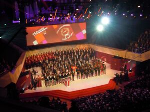 Abschlussszene im Gewandhaus in Leipzig