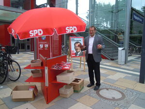 Jörg Vogelsänger am SPD-Stand